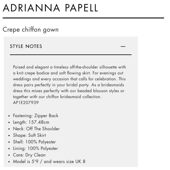 ADRIANNA PAPELL BOTANIC GREEN OFF THE SHOULDER CREPE CHIFFON EVENING GOWN DRESS - Picture 2 of 12